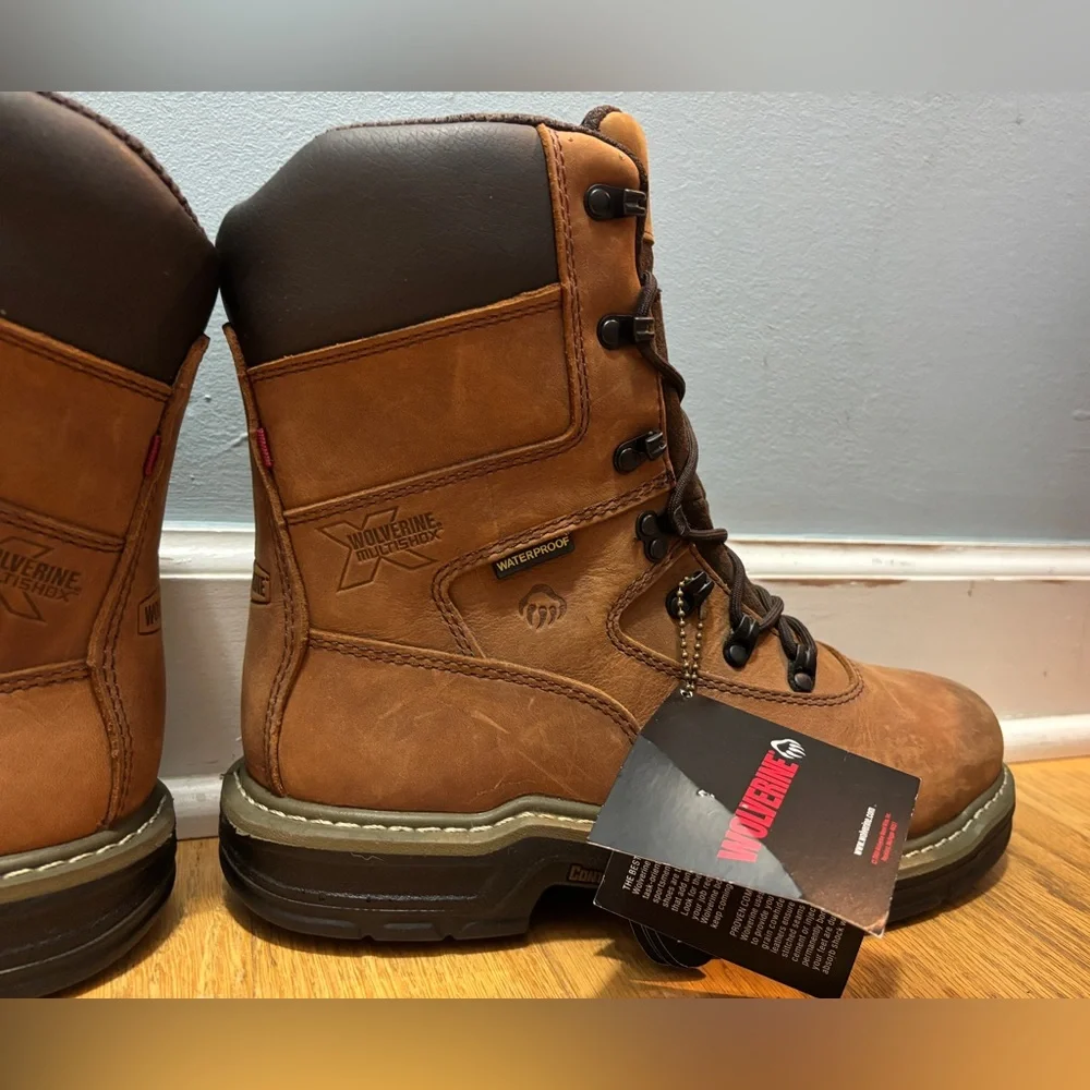 Wolverine Men's Waterproof Marauder 8-Inch Boot W/Steel‎ Toe Contour Welt Sz 8EW